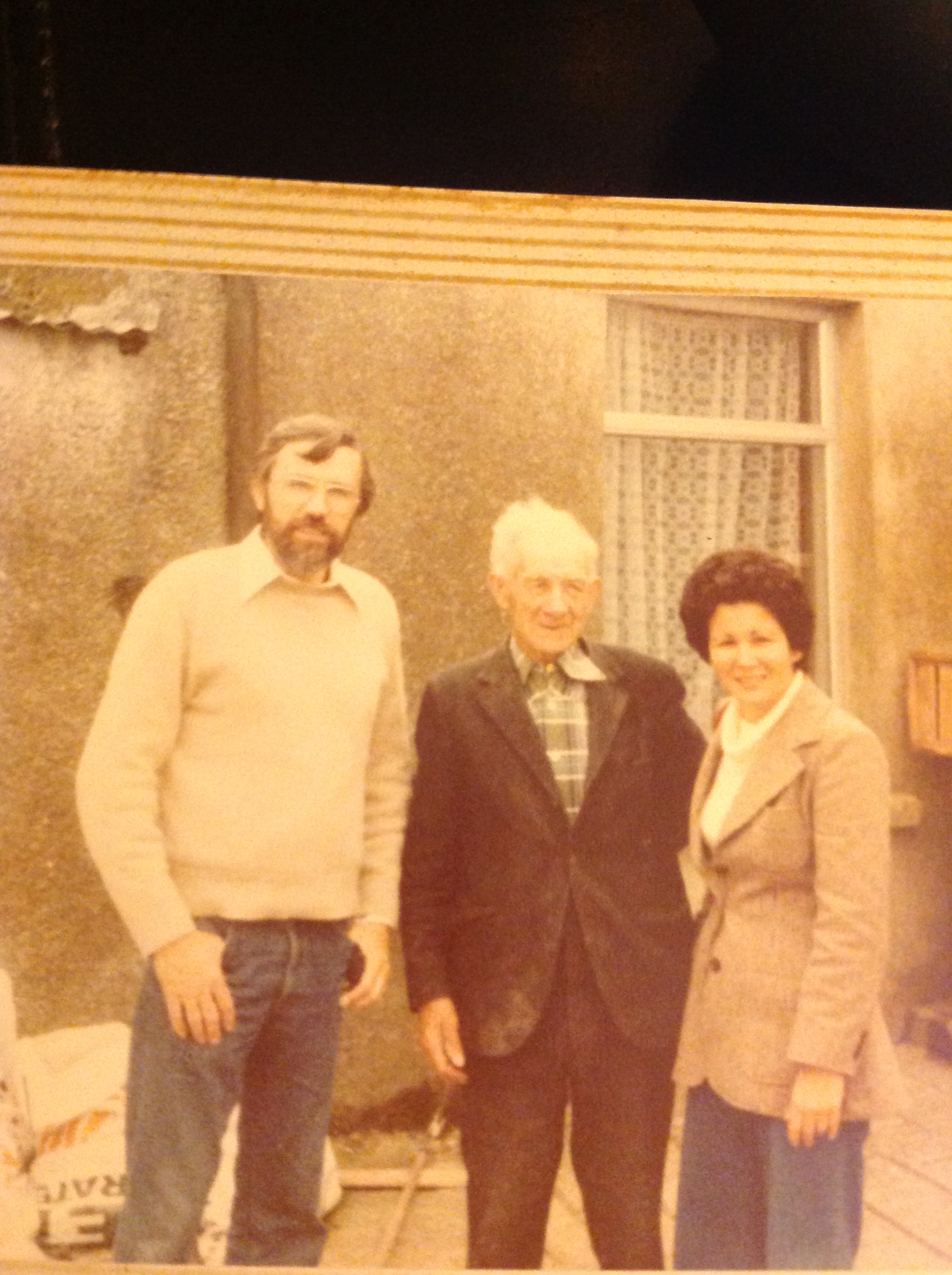 Patricia and Kevin with Paddy O’Brien in 1976