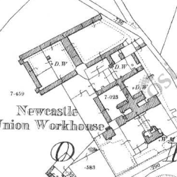 Newcastle West Workhouse on Historic 25 inch map (1897-1913) Newcastle West Workhouse on Historic 25 inch map (1897-1913)