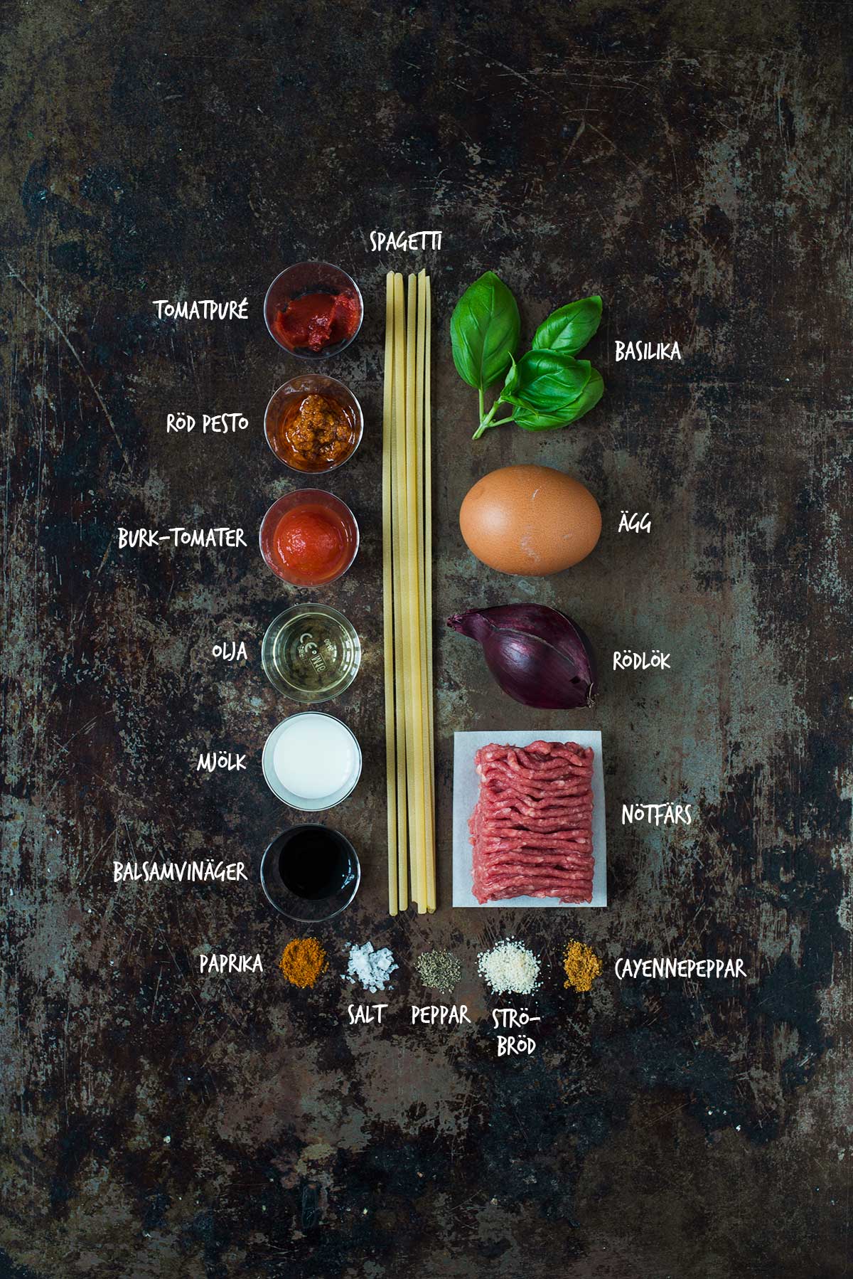 Recept: Köttbullar i tomatsås med spagetti