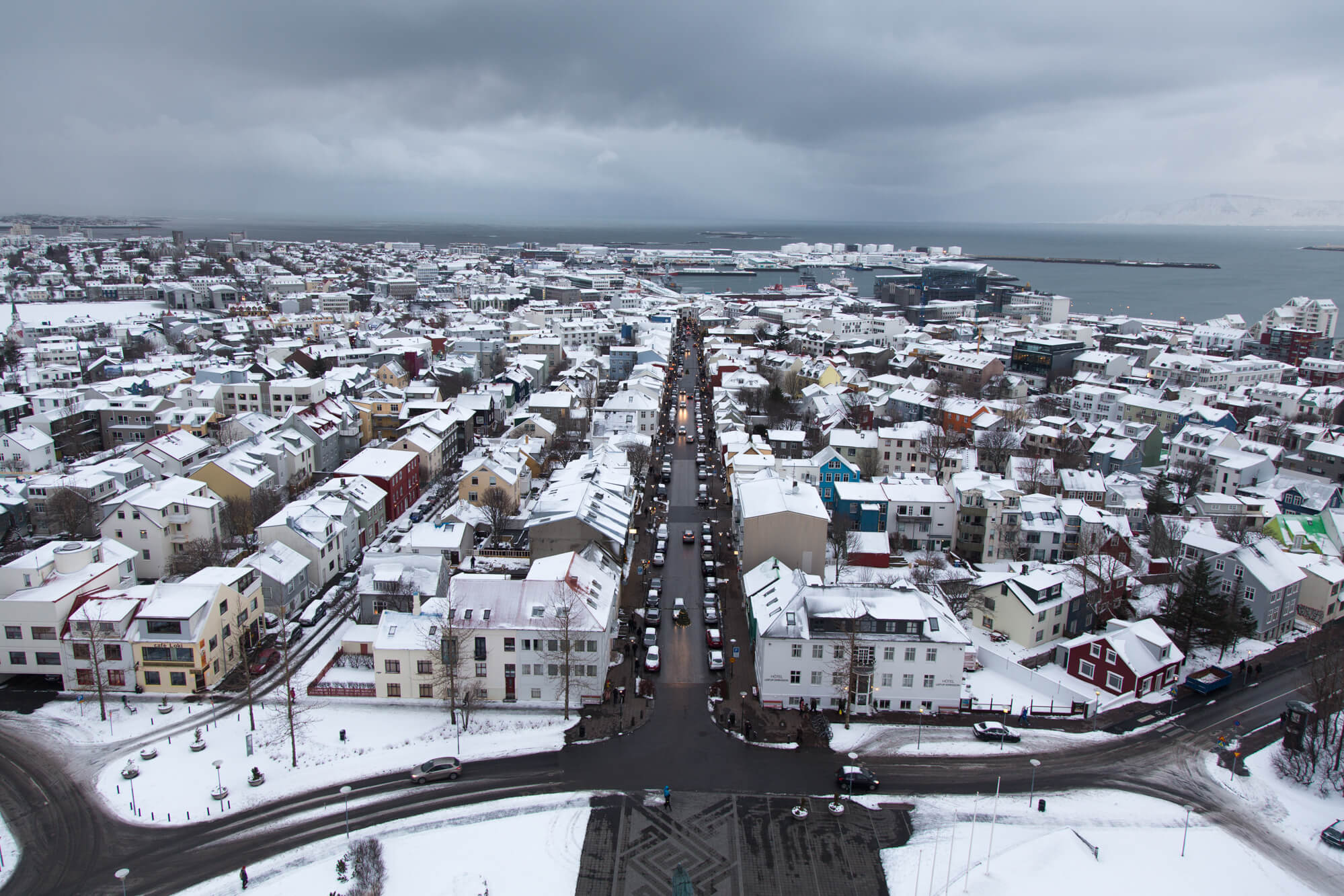 Utsikt från Hallgrimskirkja, Reykjavik