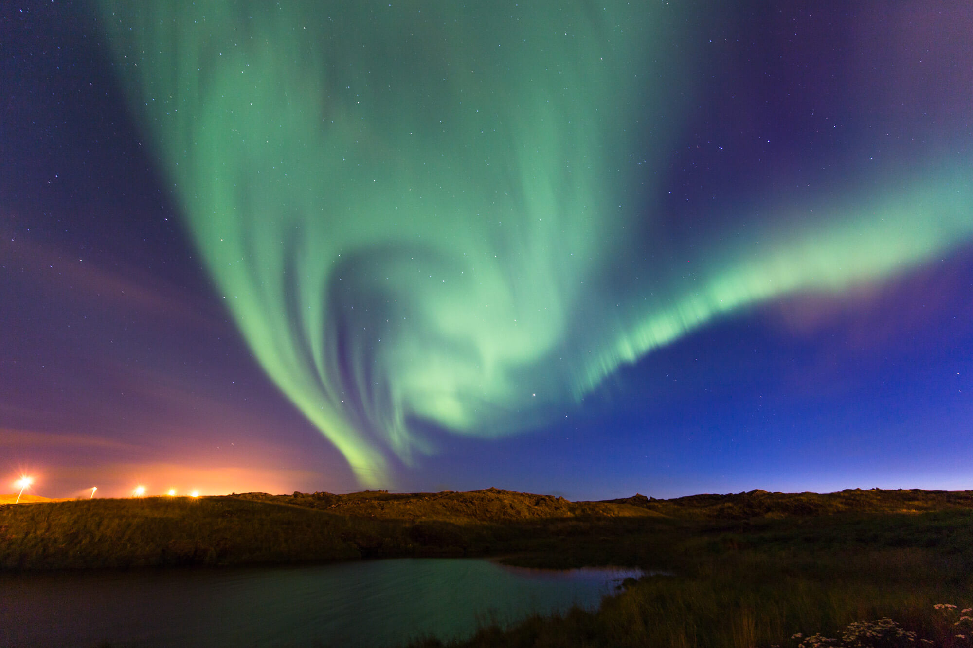 Norrsken Aurora Borealis på Island