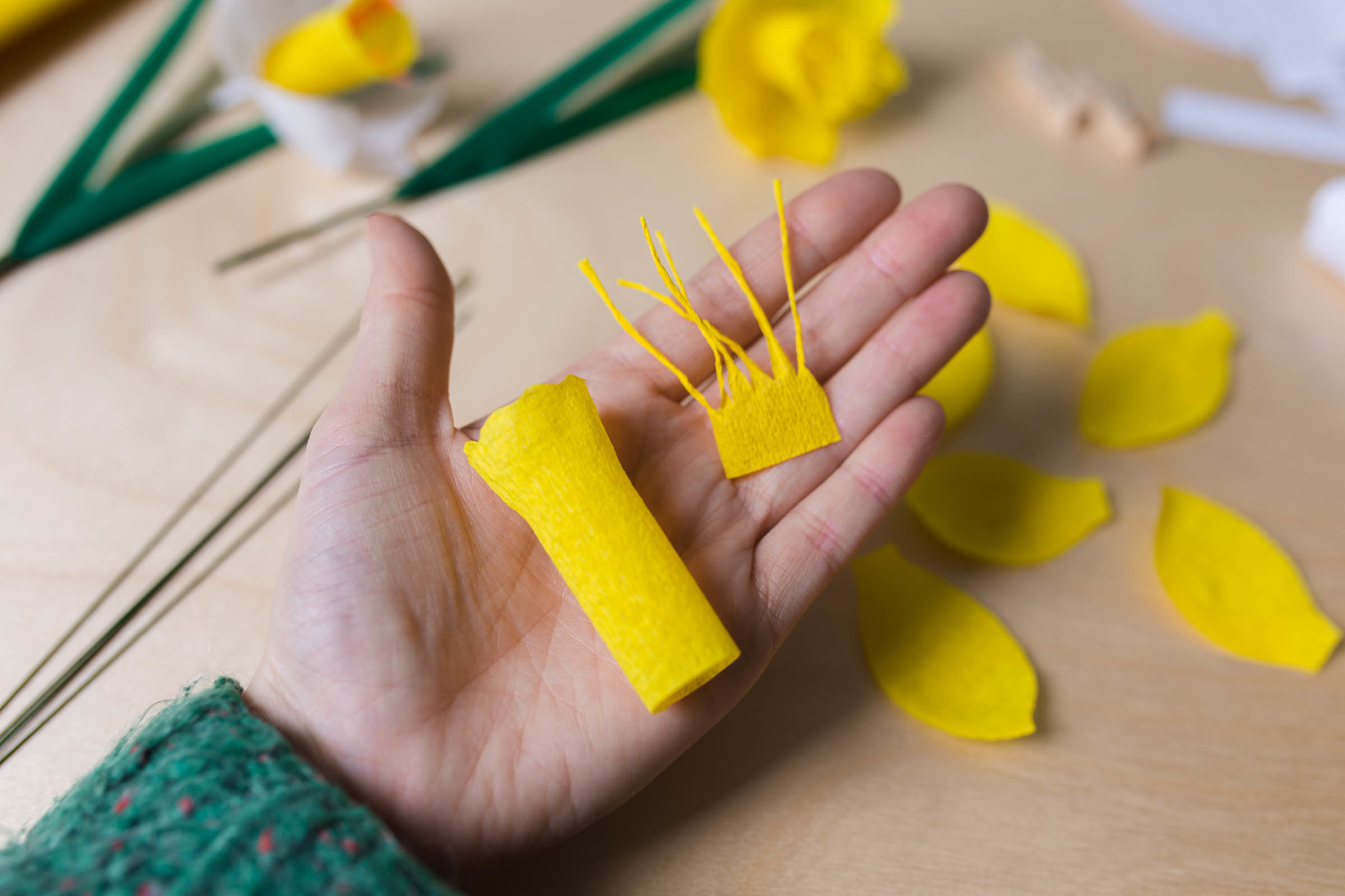 DIY - Påsklilja i crepepapper
