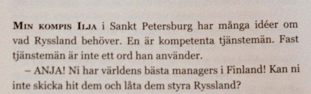 Citat ur Sammetsdiktaturen av Anna-Lena Laurén