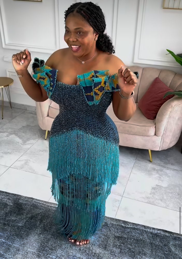Kwot - Party dress, Kente dress, Reception dress, Wedding dress, Corset  dress, Long dress, Owanbe collection-Copy
