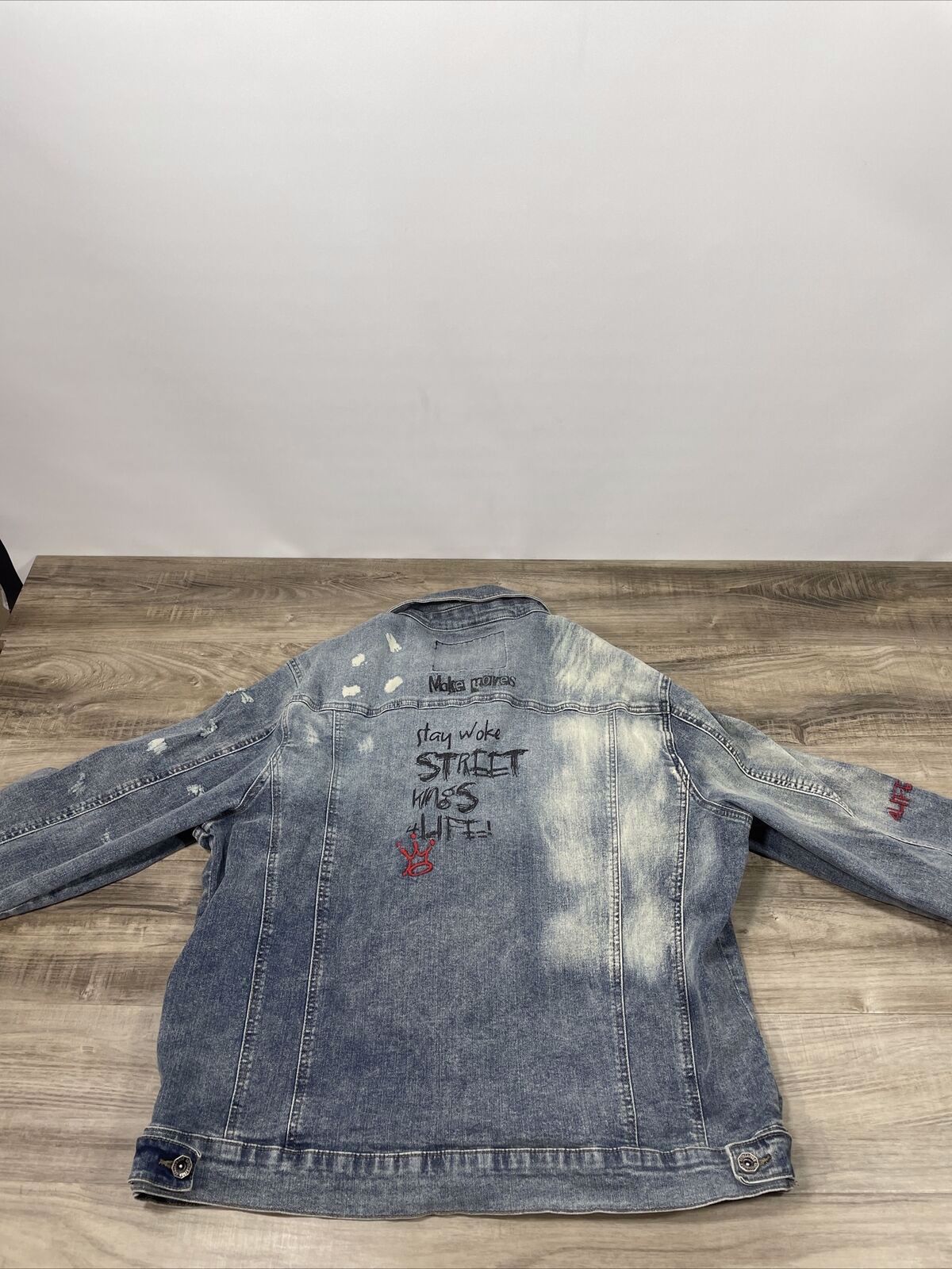 Denim jacket with custom design and logo promotion image