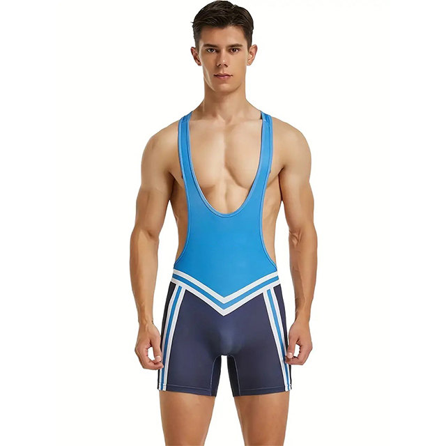 High Quality Automated Cutting Wrestling Singlet With Customised Colour Logo And Design  image