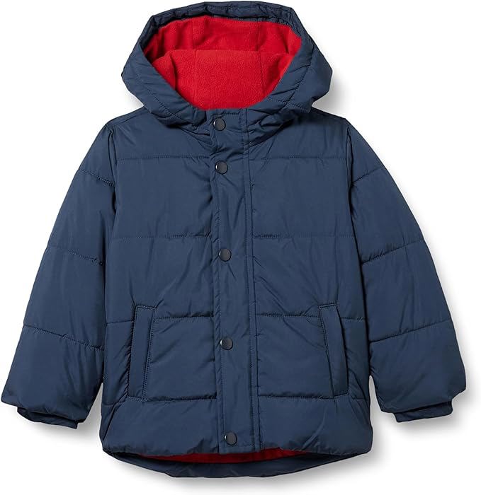 Toddler Boys’ Hooded Puffer Jacket – Heavyweight, Water-Resistant Winter Coat image