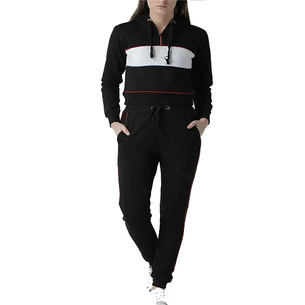 Wholesale High Quality 100% Cotton Made Women Tracksuits image
