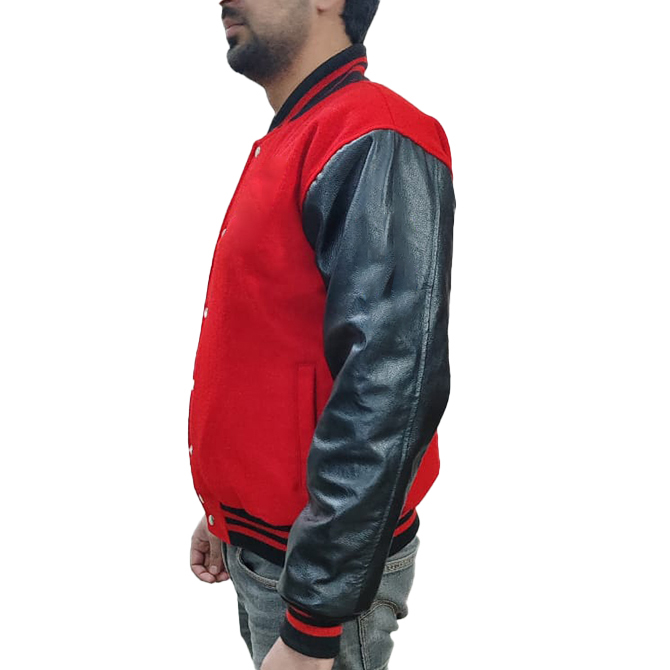 Customize Your Varsity jacket in Wool & PU Leather Sleeves for Style promotion image
