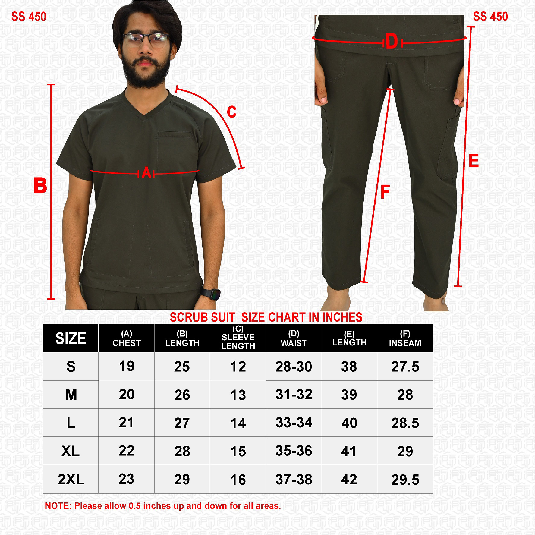  Custom-made Premium scrub suit with pockets for healthcare professionals. Breathable, durable. promotion image