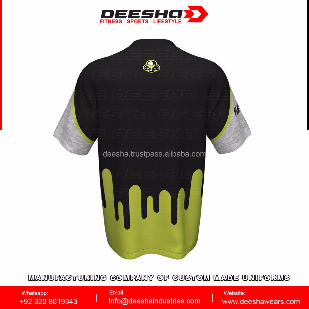 Custom made sublimation e sports wears hall sleeve jerseys crew neck shirts promotion image