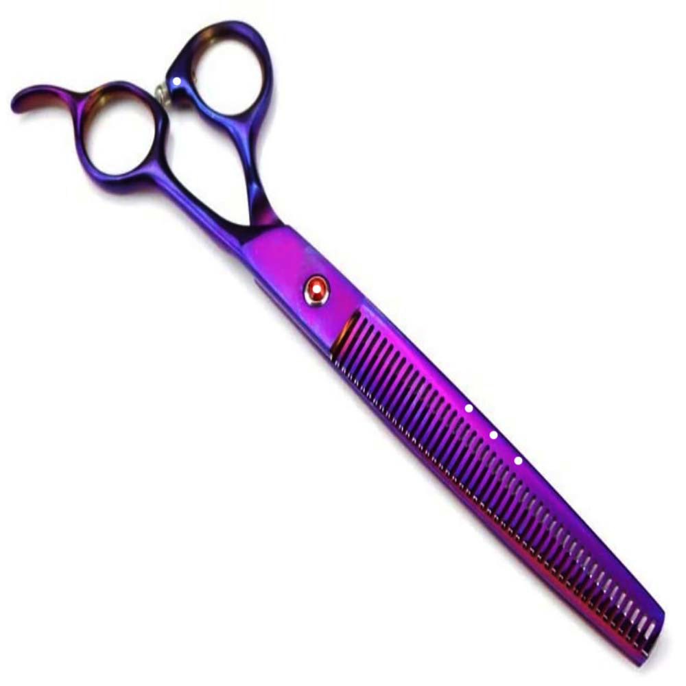 Stainless steel Rose Gold Dog Grooming Scissors Set Curved Chunkier Thinning Pet Scissors for pets image
