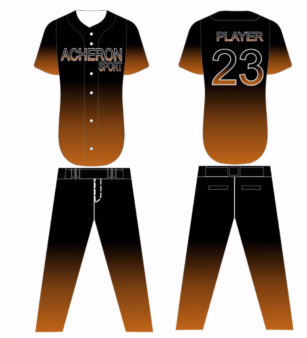 Custom Design Youth Baseball Uniform, Top High-Quality Sublimation Printing Suit-Set image