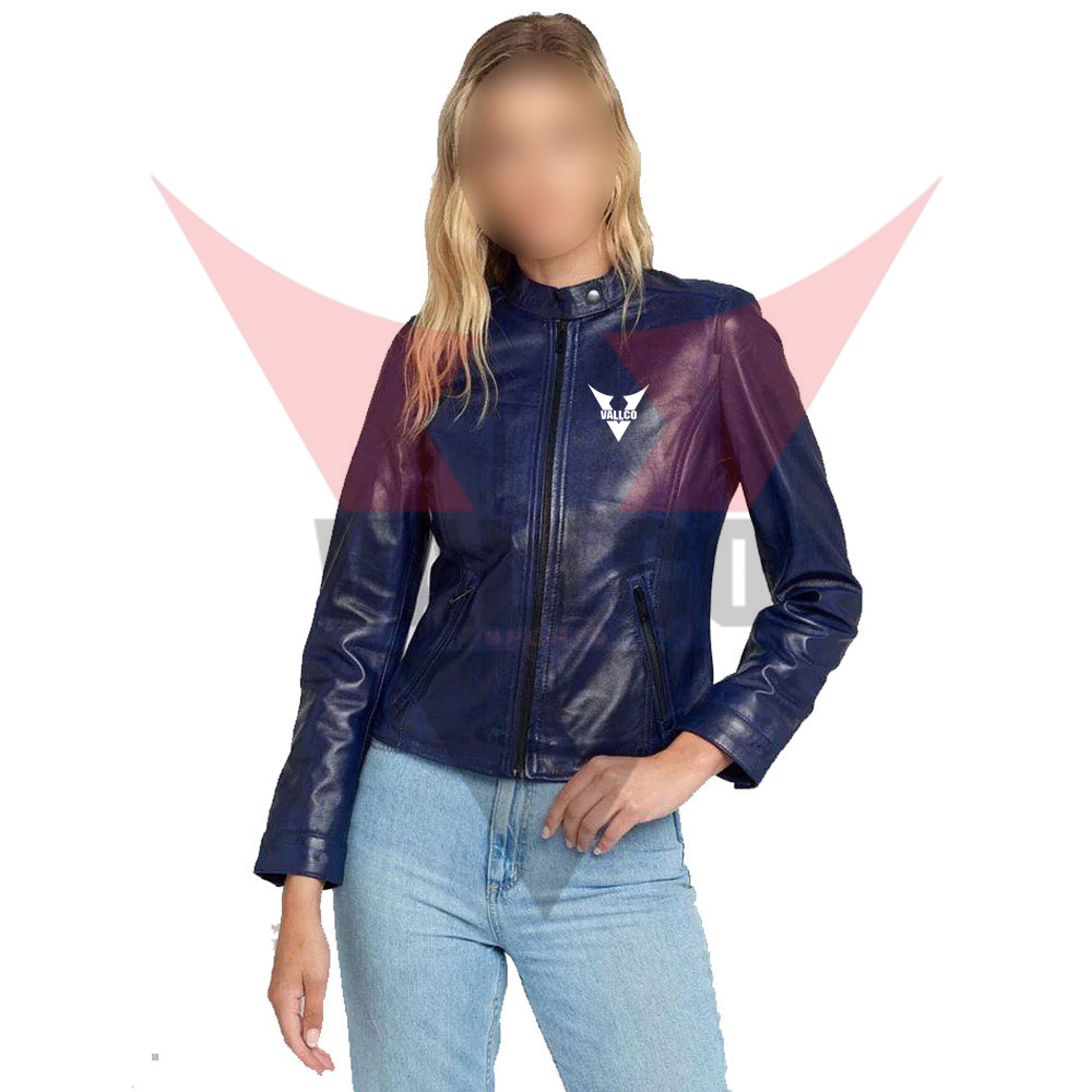 Long Sleeve Fashion Wear Slim Fit New Arrival Youth Wear Best Style Women Fashion Leather Jackets image