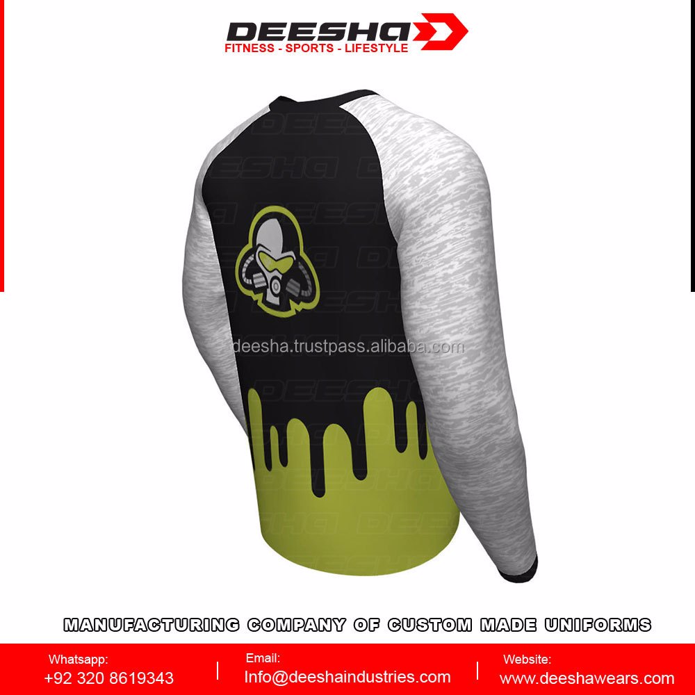 Long sleeve jerseys sports wears fitness wears t shirts crew neck jerseys youth promotion image