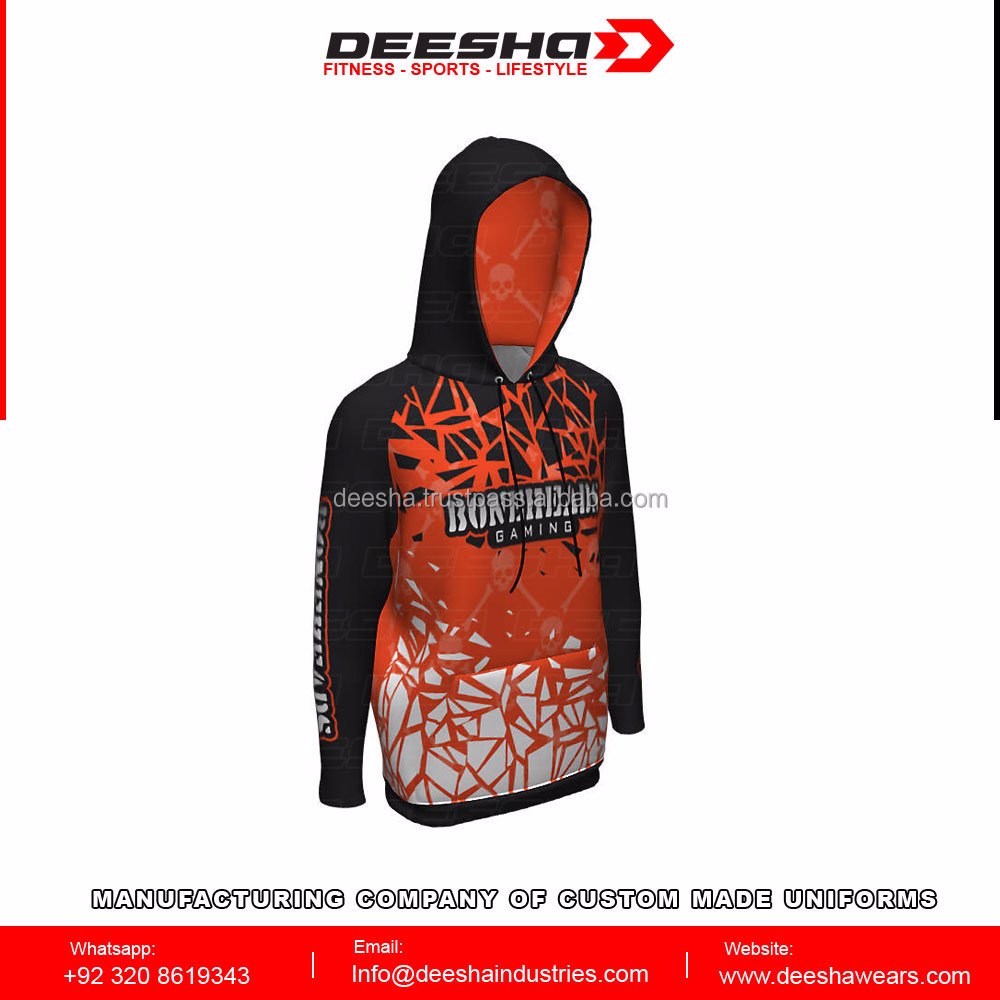 Sublimation custom logo e sports hoodies adult promotion image