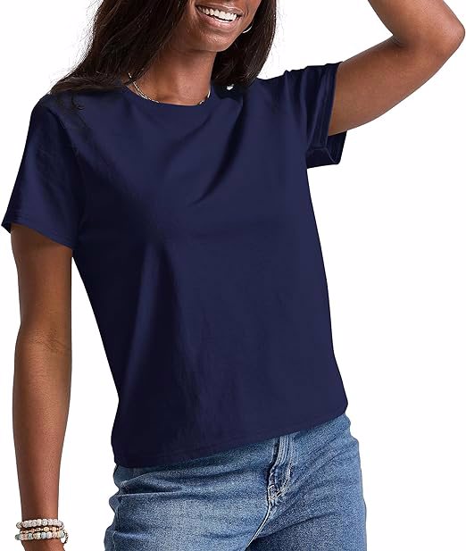 Womens Essentials T-Shirt, Cotton Crewneck Tee, Classic Fit T-Shirt For Women image