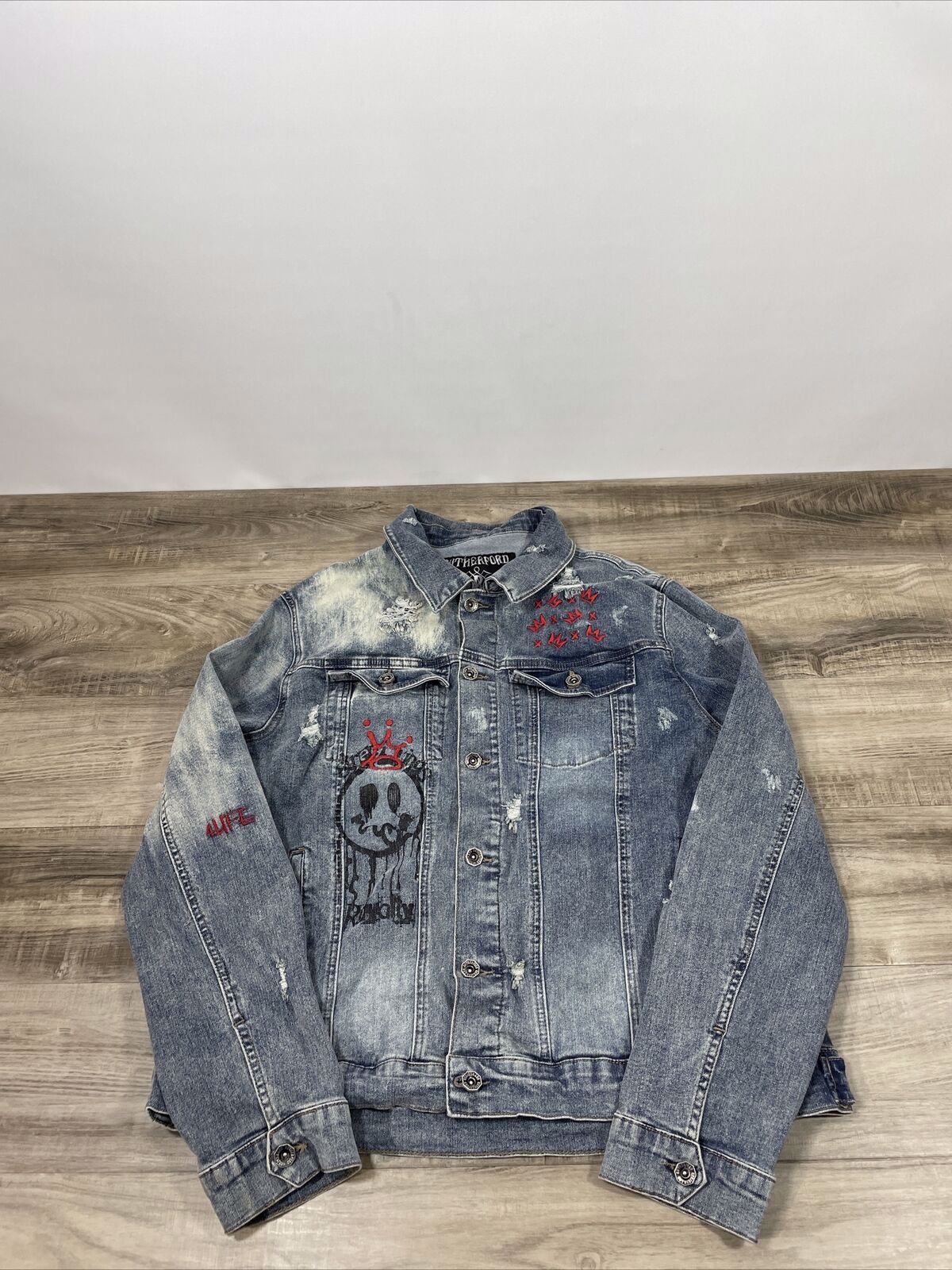 Denim jacket with custom design and logo promotion image