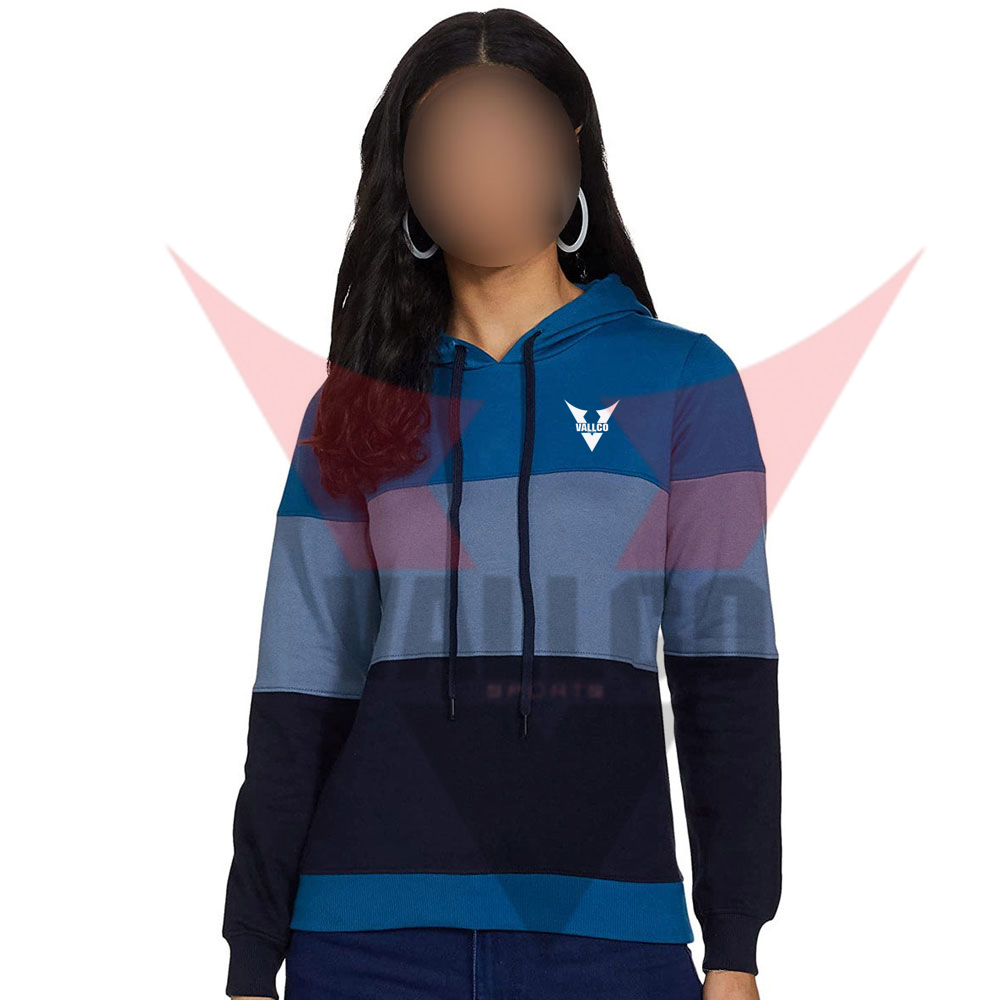 Blue Black Color Good Quality Make Your New Arrival Women Street Wear Hoodies image