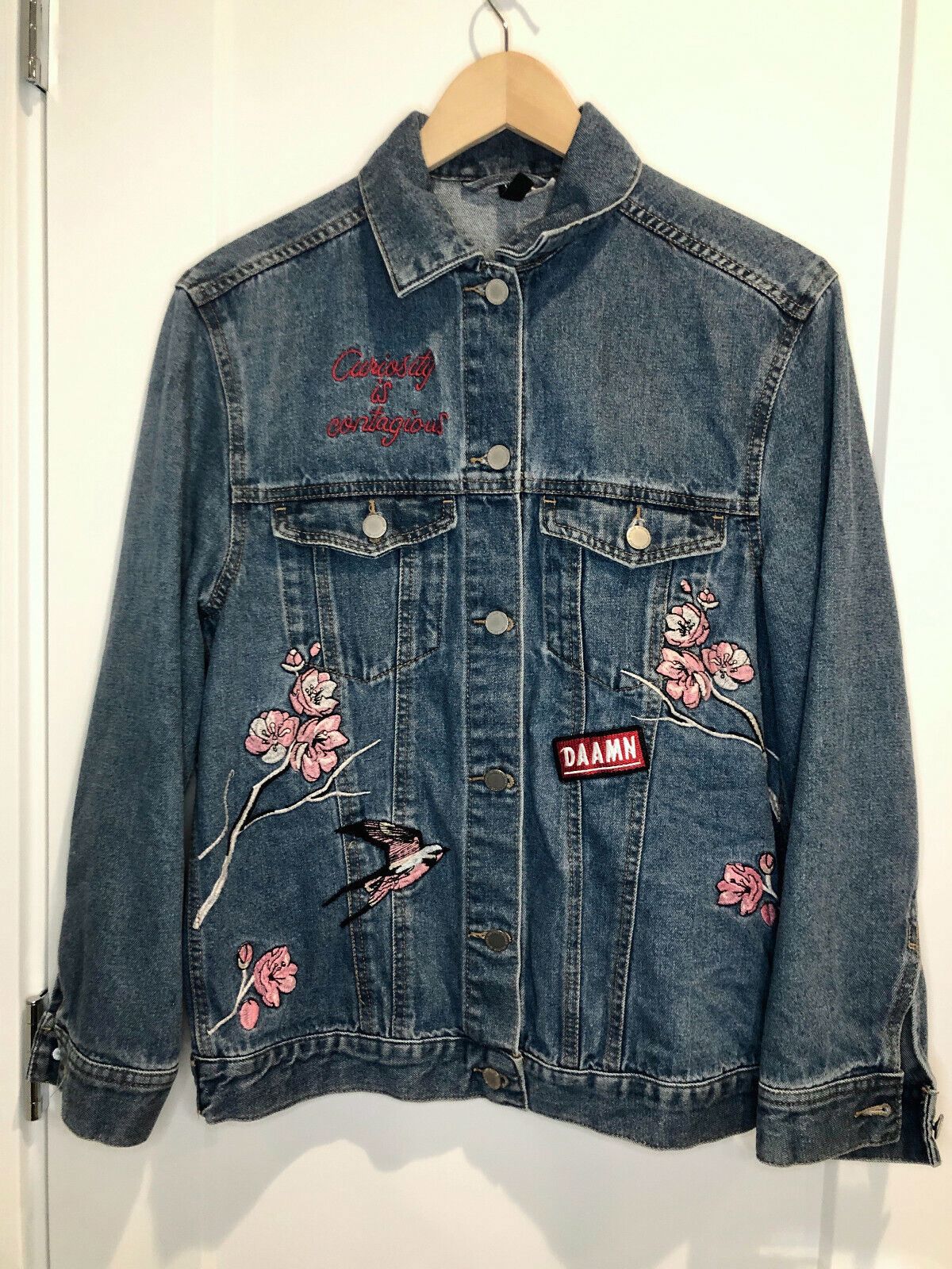 Denim jacket with custom design and logo promotion image