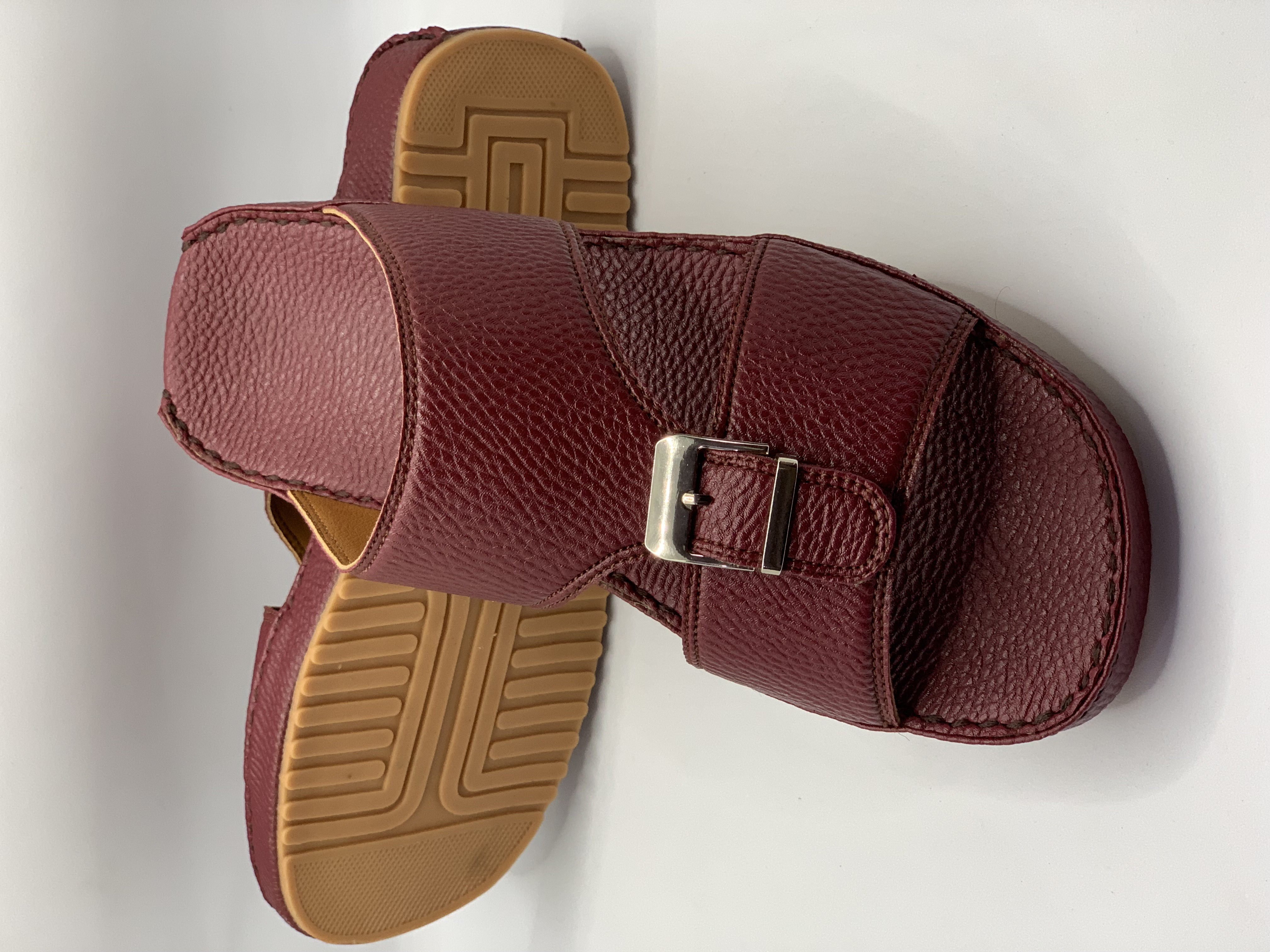 Hand Made Synthetics Leather T-shape Customized Brand Slippers image