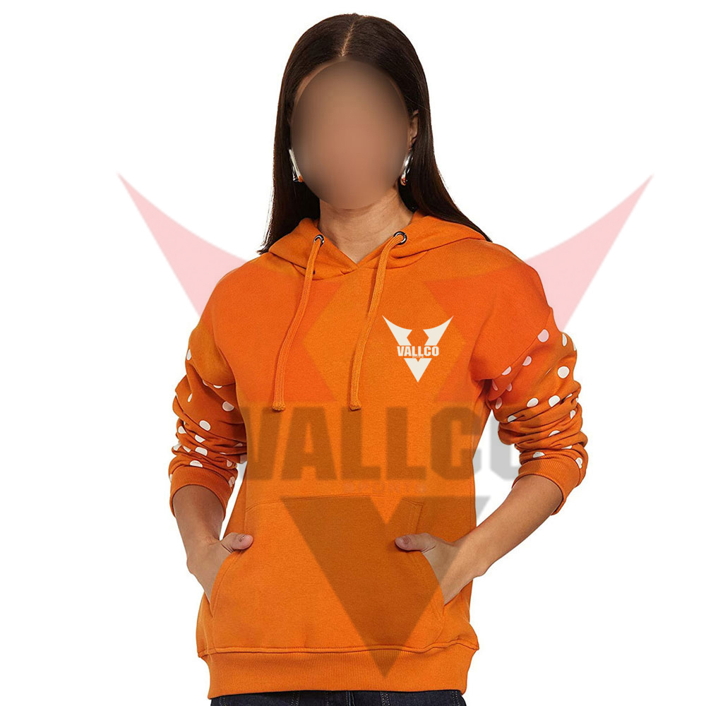 Orange Color Good Seller Make Your Own New Arrival OEM Service Women Hoodies image