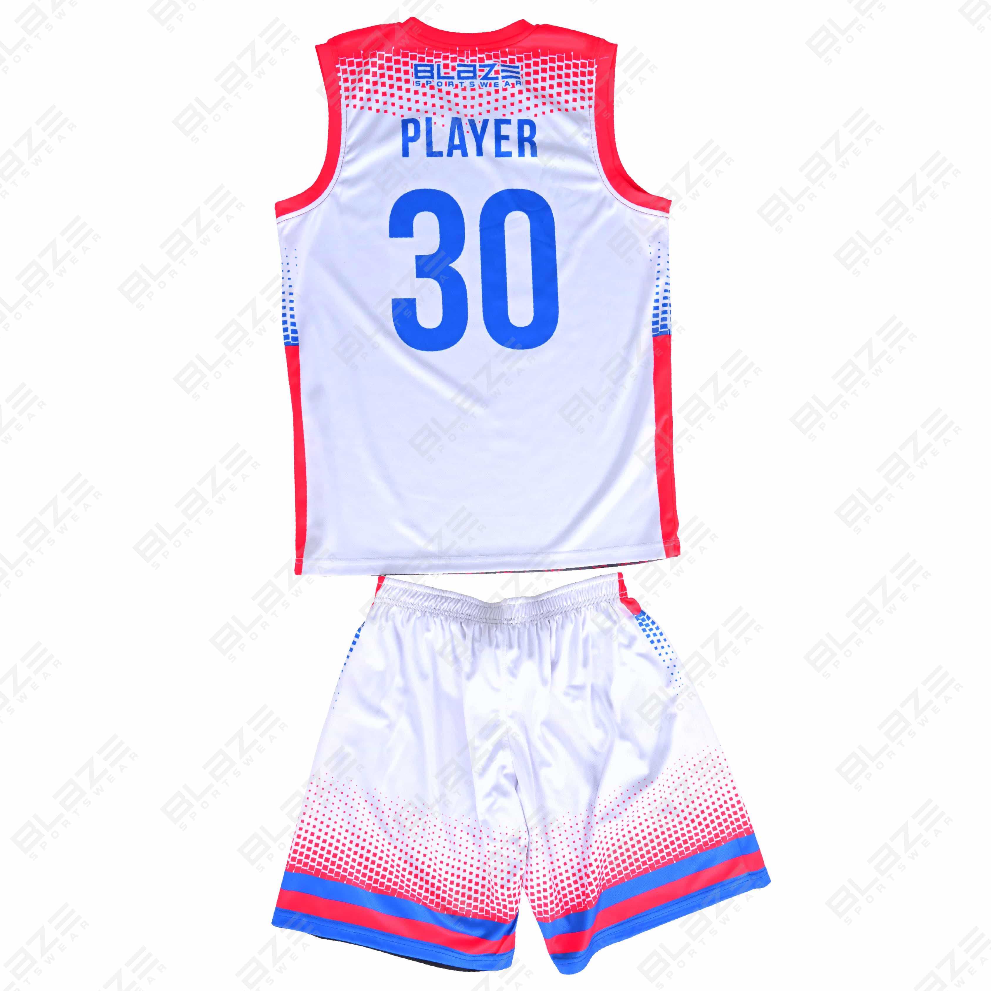 Custom 100% polyester basketball uniform showcasing a stylish design for athletes top performance image