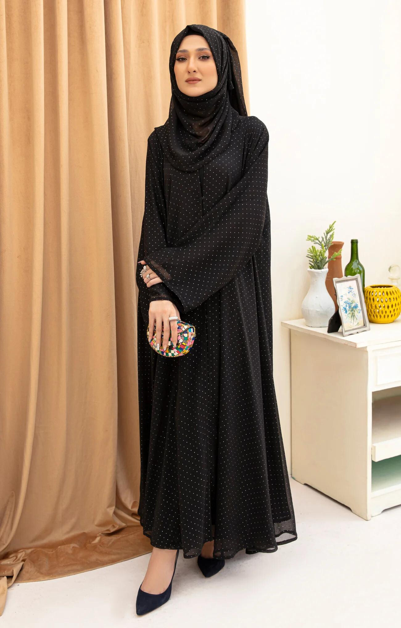 Lian Black Modest Wear Fashionable Abaya Quality Piece Variety Colours And Customisations Branding image