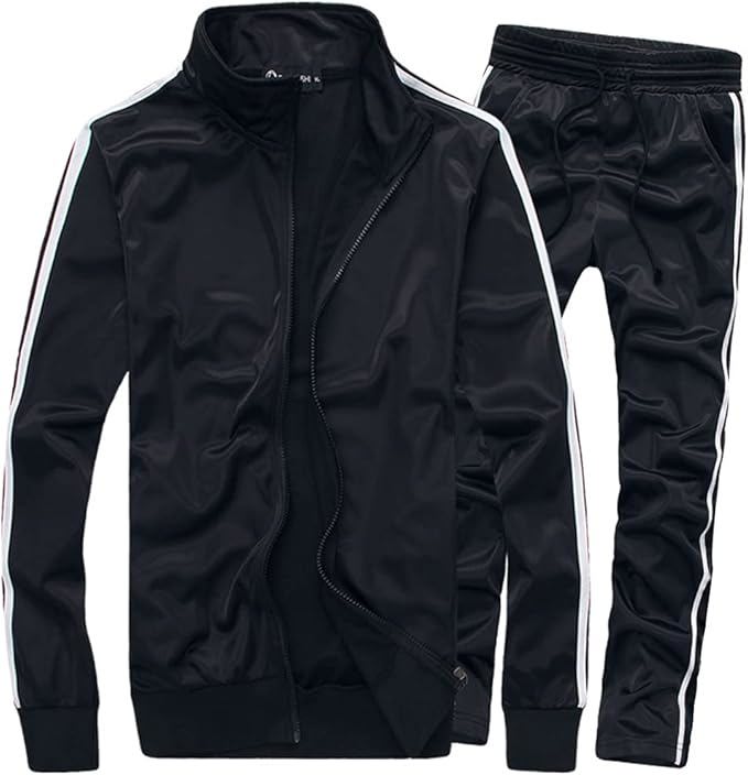 Men’s Full Zip Tracksuit – Warm Activewear Sports Set for Running & Training image