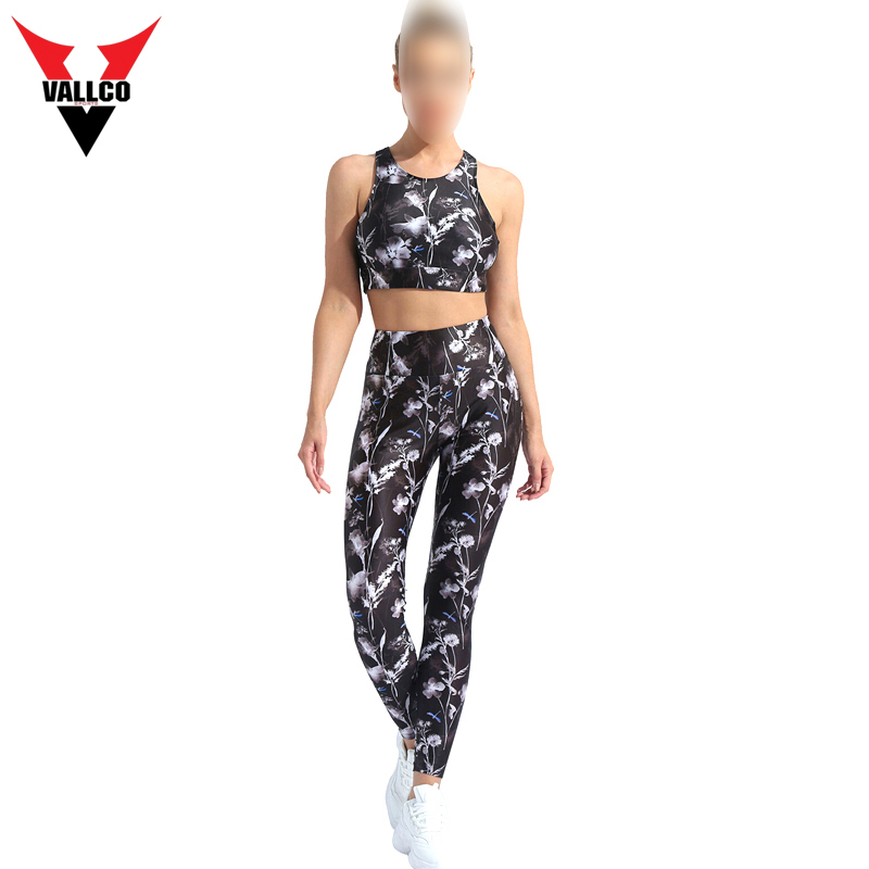 Sublimation Women Wear Home Practice High Performance Stretchable Sustainable Yoga Sets image