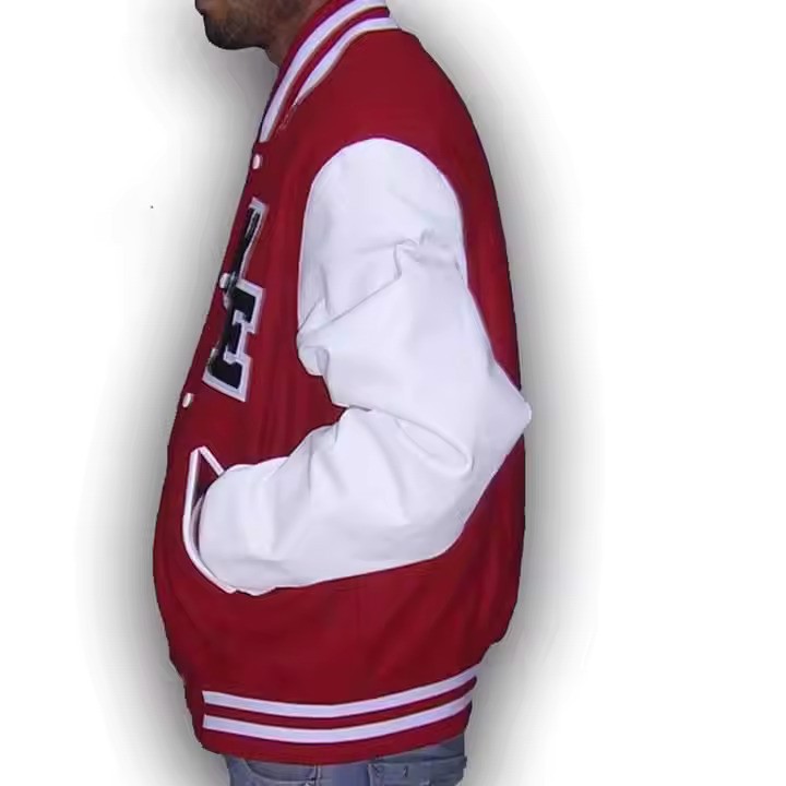 Wholesale Best Quality Custom Wool Body Bomber Jacket Men Baseball Varsity Letterman Jacket promotion image