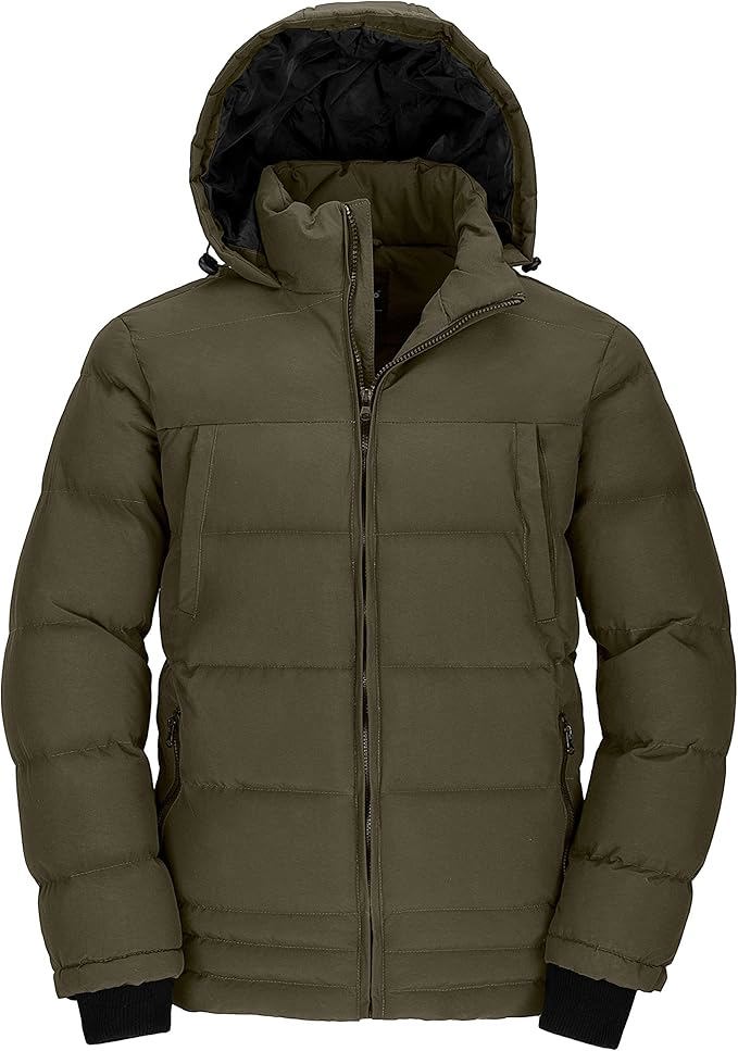 Men’s Heavyweight Hooded Puffer Jacket – Waterproof & Insulated for Winter image