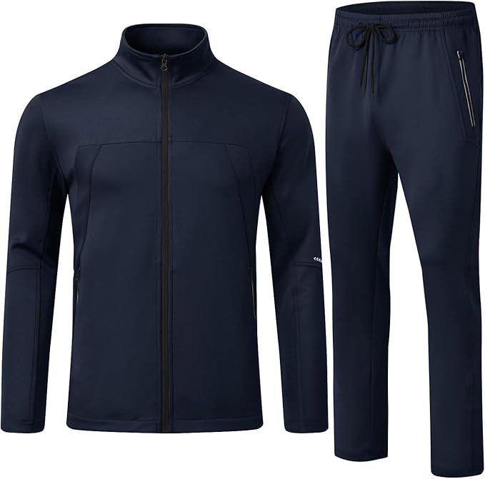 Men’s 2-Piece Tracksuit Set – Full Zip Athletic Jogging Suit for Sports & Casual Wear image