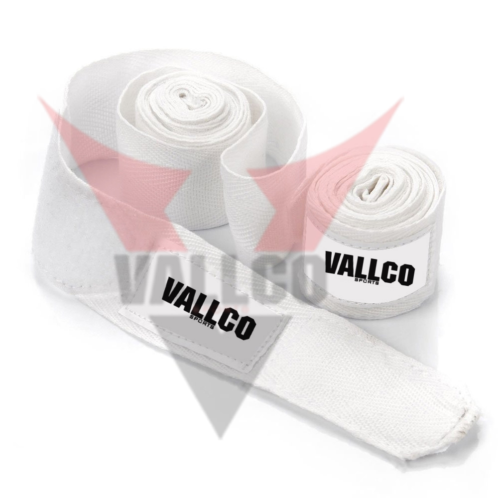 White Color With Own Logo Print Best Supplier Customized Premium Quality Hand Wraps image