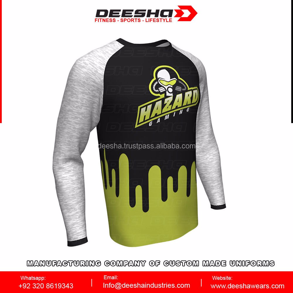 Long sleeve jerseys sports wears fitness wears t shirts crew neck jerseys youth promotion image