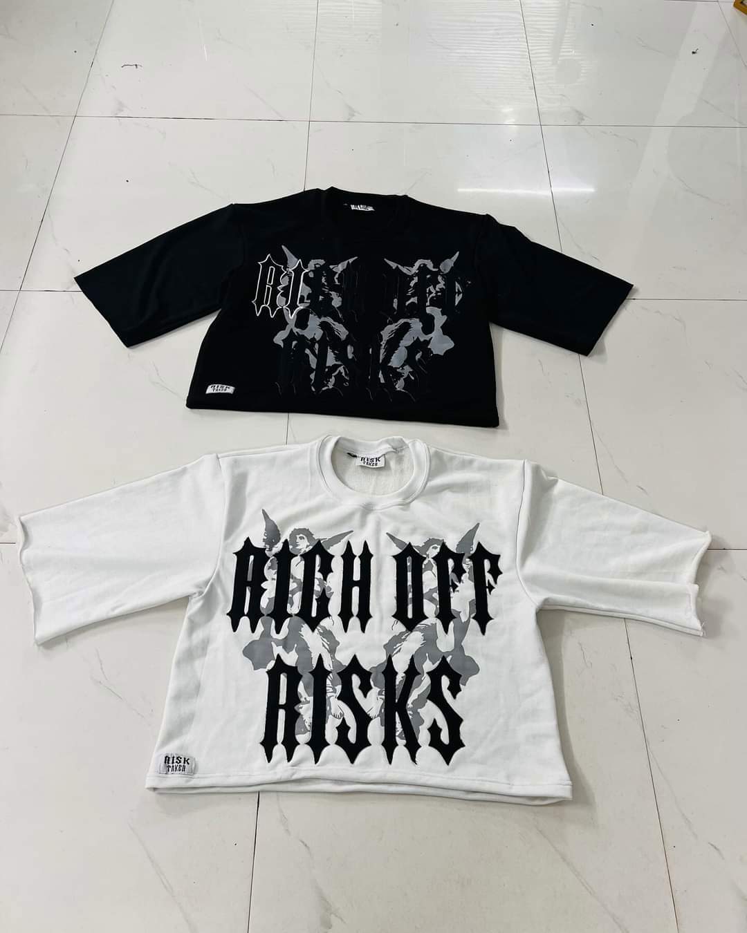 Customized T shirt with custom screen printing & custom label and tags image