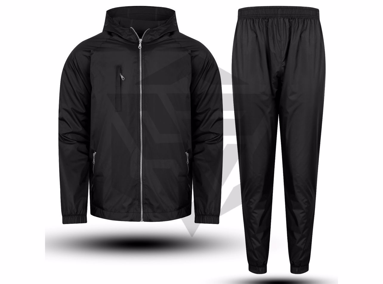 Customized  Active wear Windbreaker Tracksuit Full Top & Bottom Set Suit image