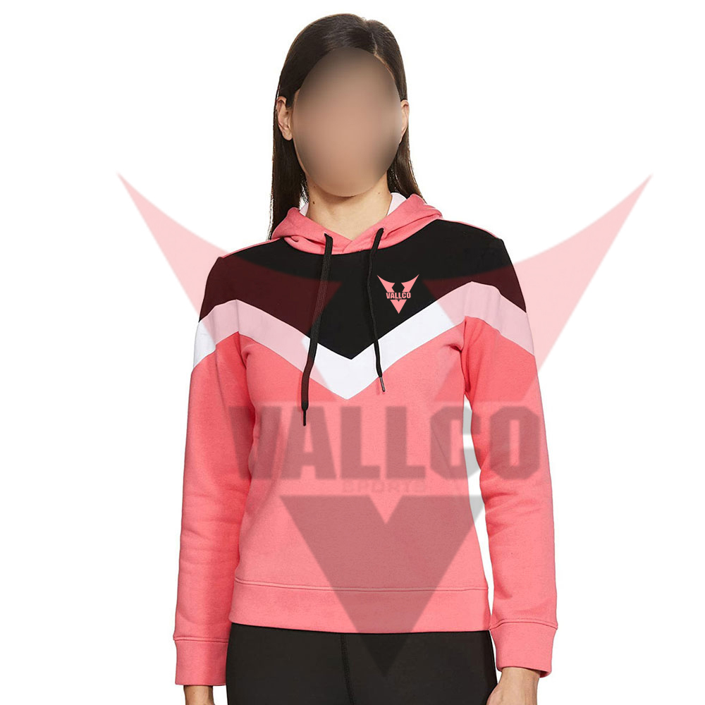 Customized Contrast Color Highest Quality Make Your Own Newest Style Women Hoodies image
