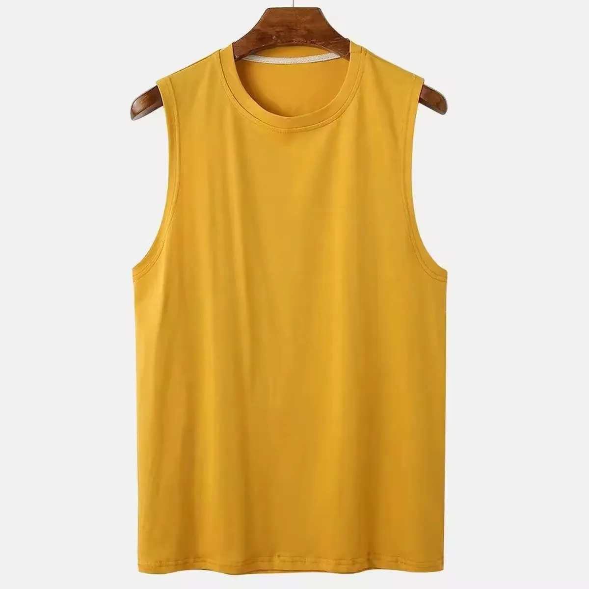 Wholesale mens tank top custom print crewneck Fitness Workout Vests promotion image