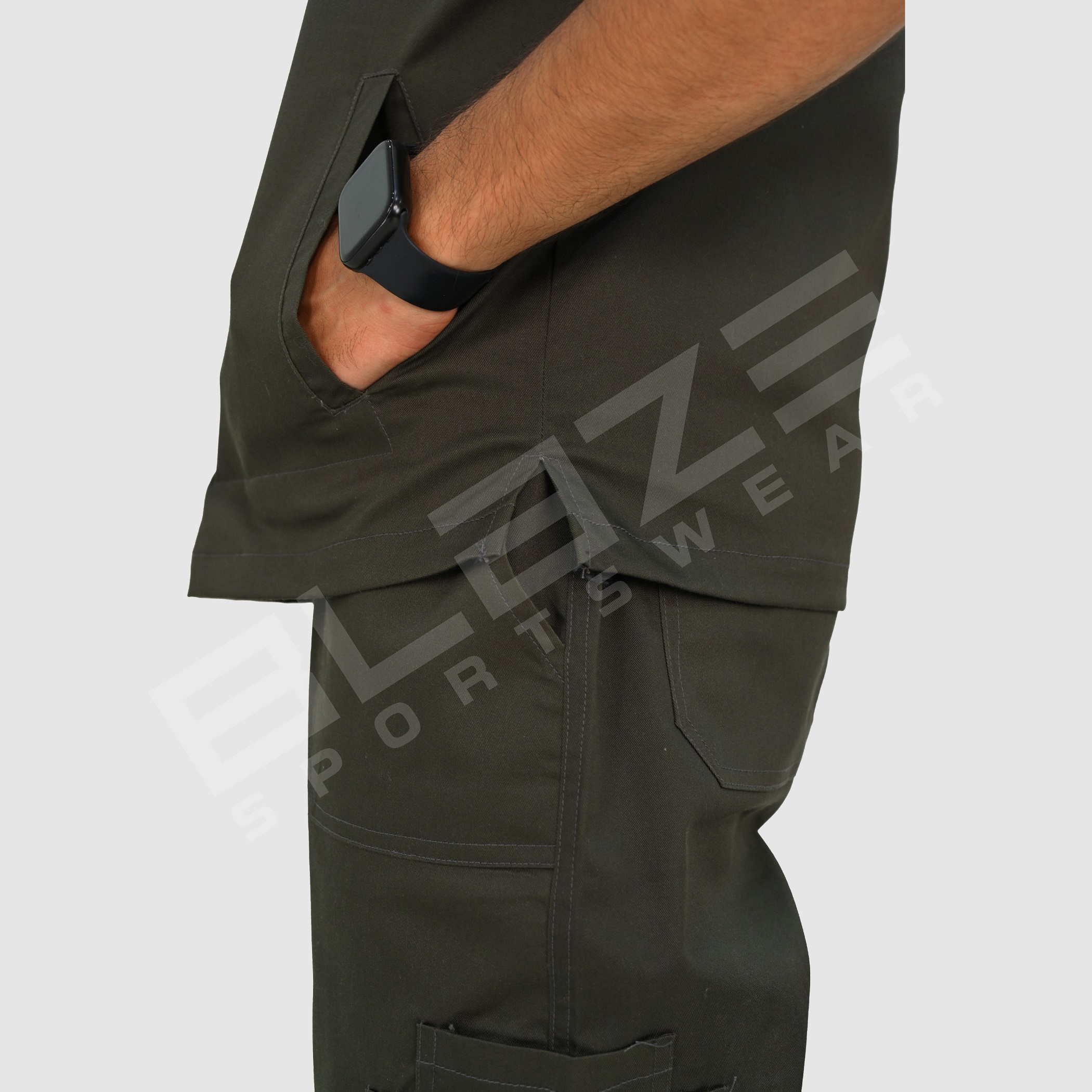  Custom-made Premium scrub suit with pockets for healthcare professionals. Breathable, durable. promotion image