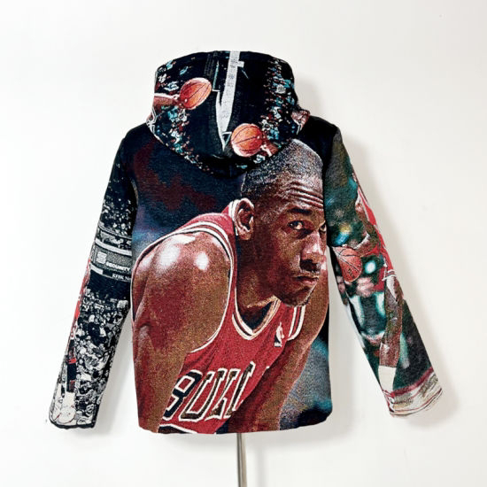 Perfection Supply Custom Tapestry Hoodie Woven Tapestry Hoodie with Double Hood image