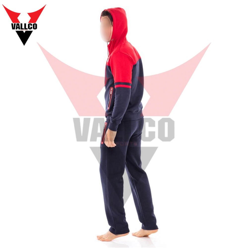 Navy Blue Zipper With Hood Highest Quality Make Your Own Jogging Wear Newest Tracksuits image