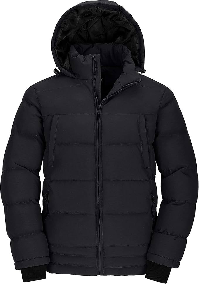 Men’s Heavyweight Hooded Puffer Jacket – Waterproof, Insulated, and Winter-Ready image