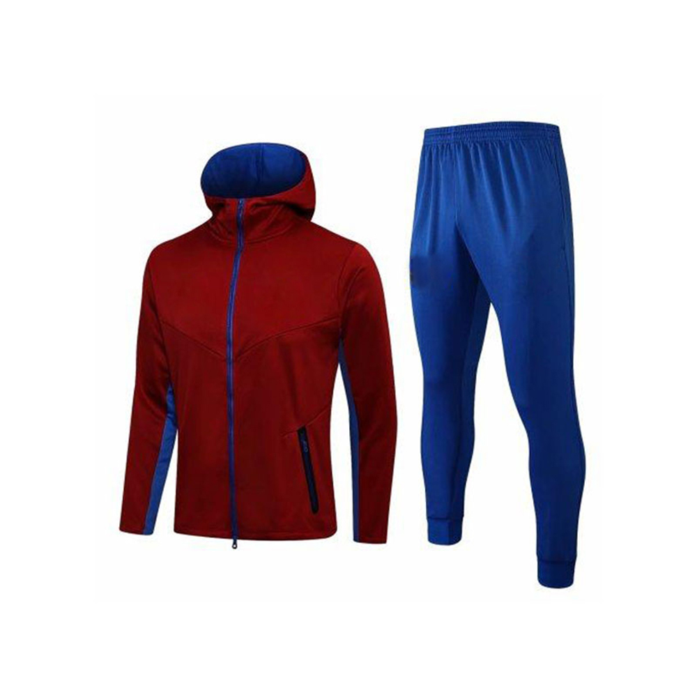 Mens Barcelona Hoodie Jacket + Pants Training Suit Red  image