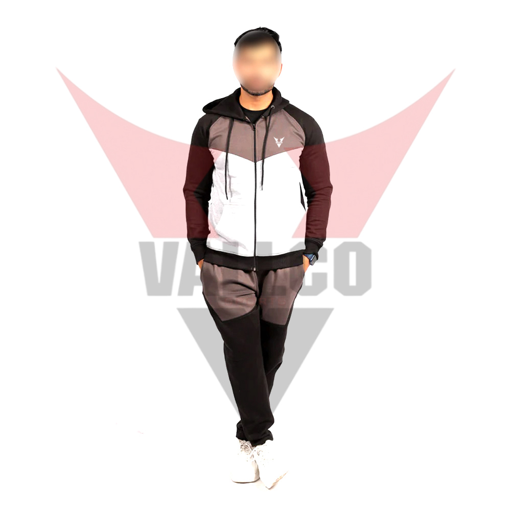 Full Zipper Highest Quality Two Tone Color Best Supplier Oem Service Comfortable Men Wear Tracksuits image