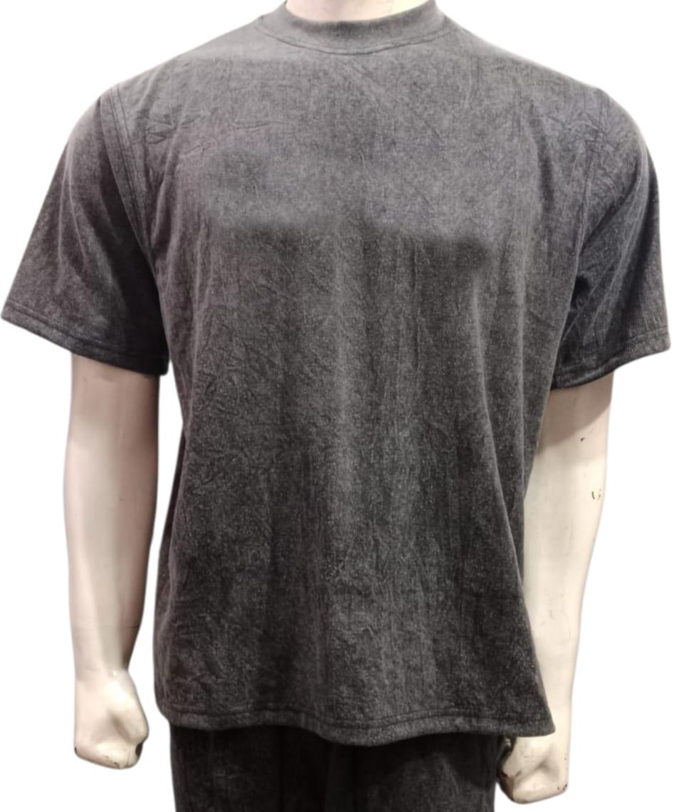Premium 240 GSM Acid Washed T-Shirt 100% Cotton Streetwear Style Heavyweight Acid Wash T-Shirt image