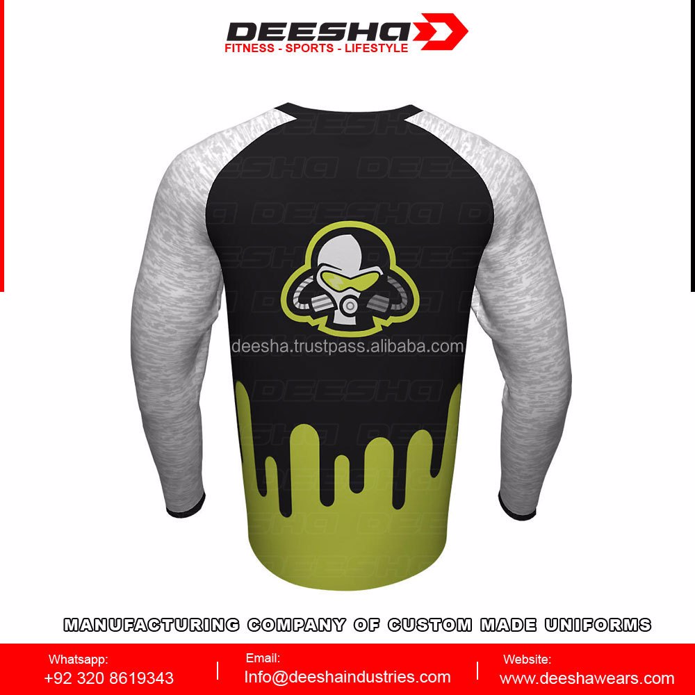 Long sleeve jerseys sports wears fitness wears t shirts crew neck jerseys youth promotion image