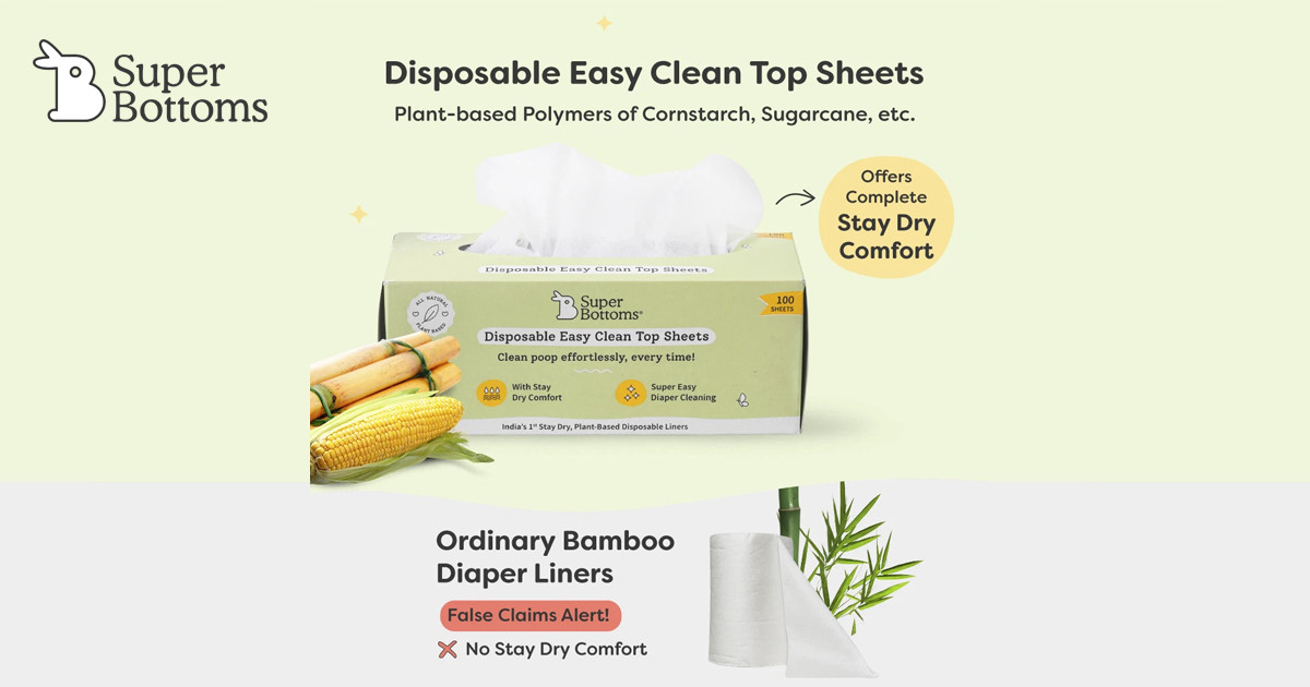SuperBottoms launches Biodegradable Disposable Diaper Liners; making