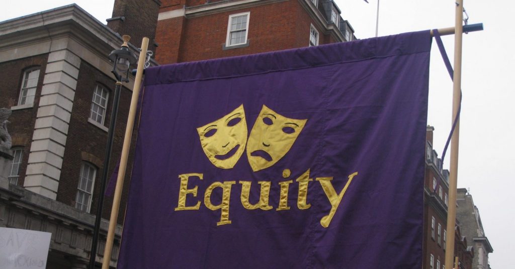 An Equity trade union banner