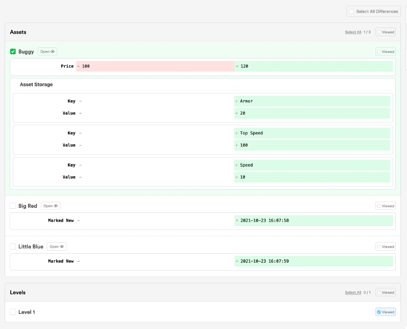 The new UI makes it much easier to see the difference between the two environments
